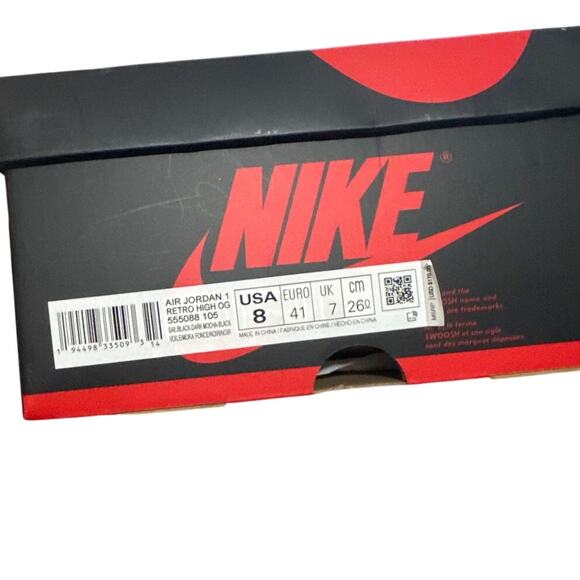 Men\'s Size 8/Womens Size 9.5 Nike Air Jordan 1 Retro OG High Dark Mocha Sneakers